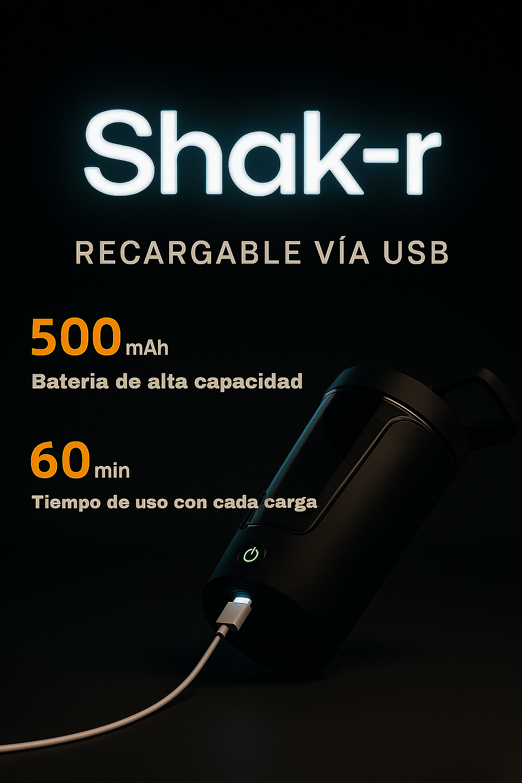 Botella Shaker Eléctrica