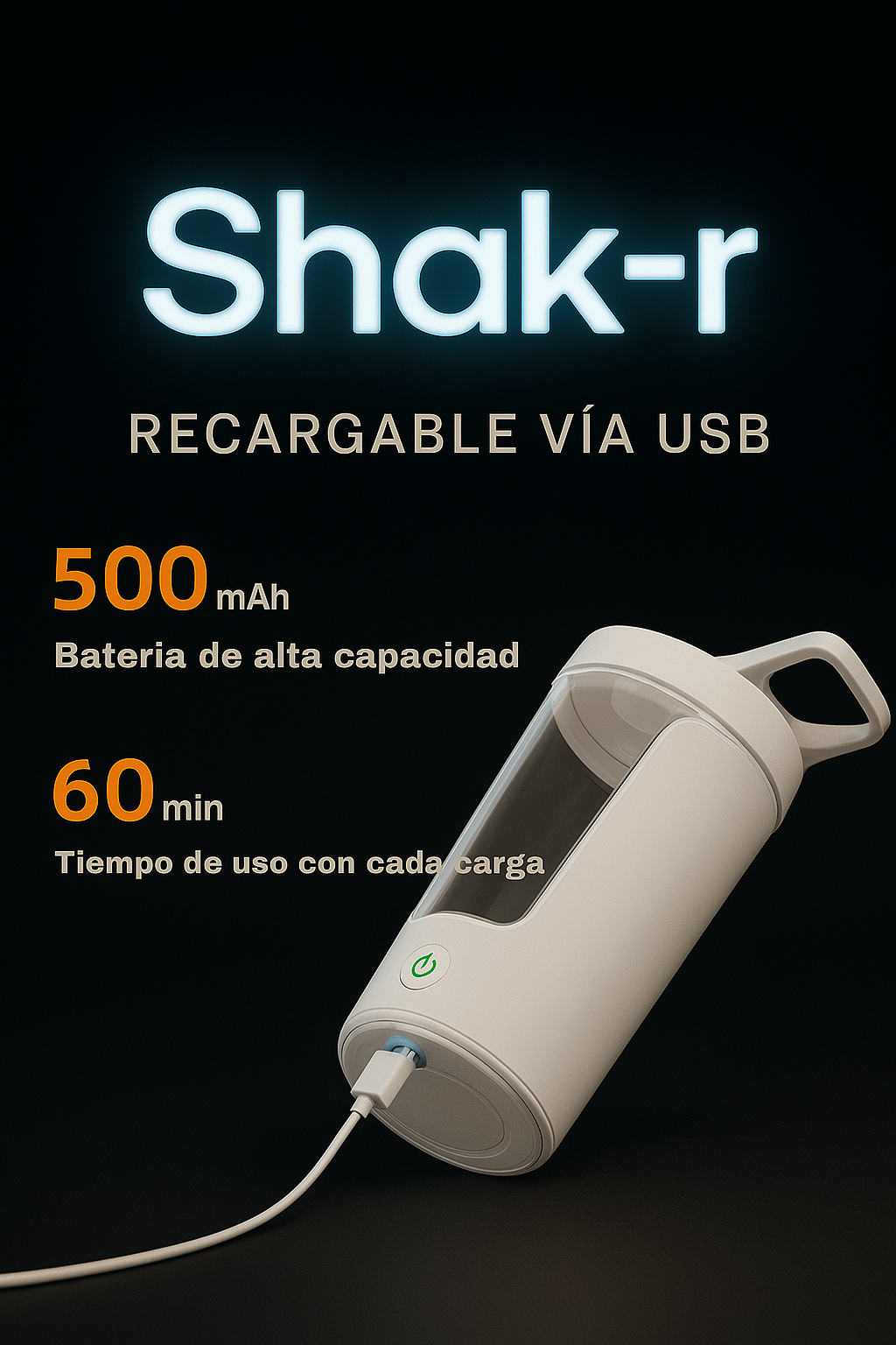 Botella Shaker Eléctrica