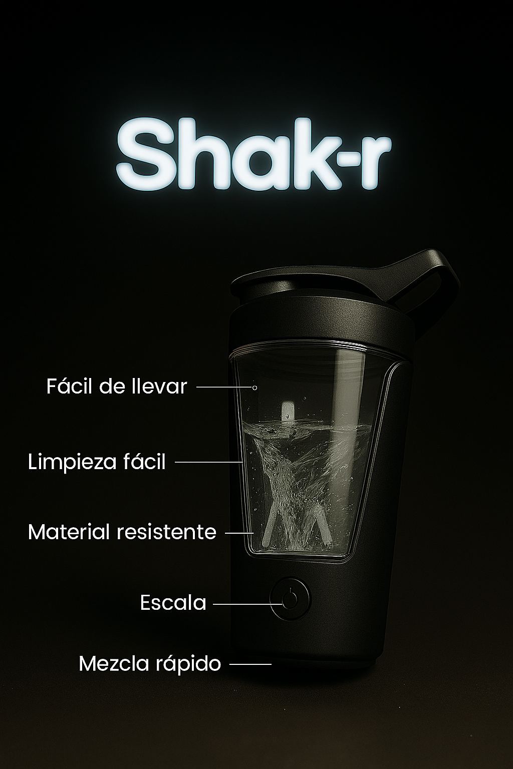 Botella Shaker Eléctrica